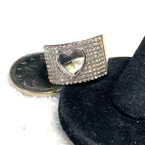 💍🦋extra wide band ring-silver/925 heart cut out